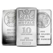 10 oz. Silver Hand Poured Classic Assay Bar - Alaska Mint