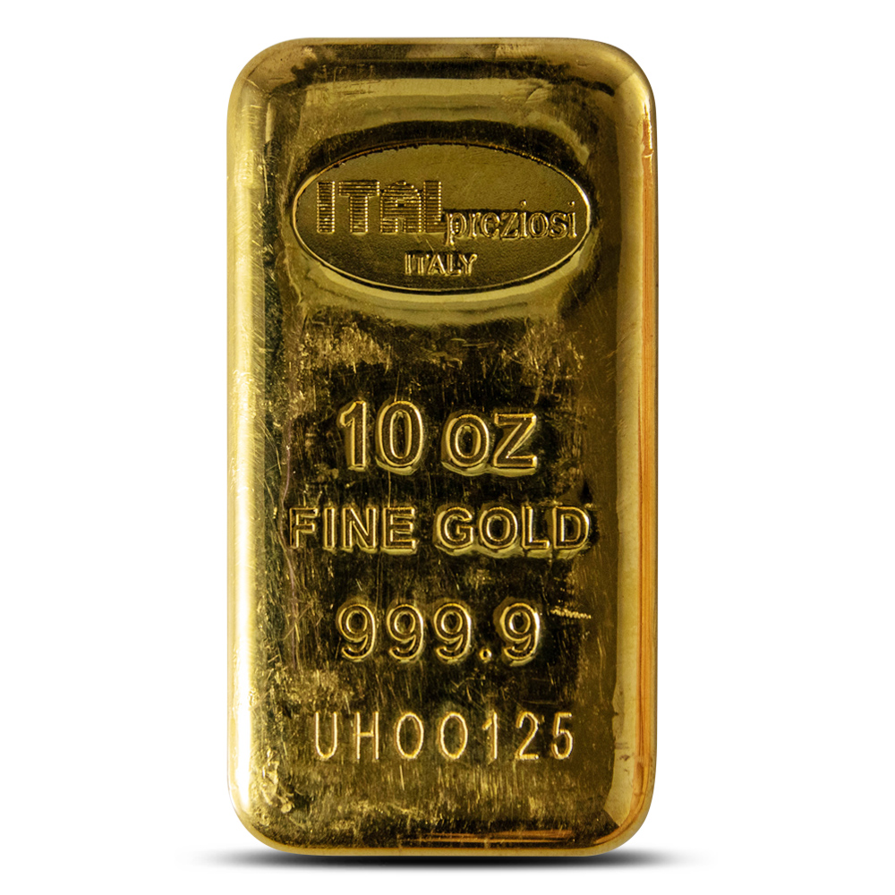 Buy 10 oz Gold Bar (Varied Condition, Any Mint) | BullionMax
