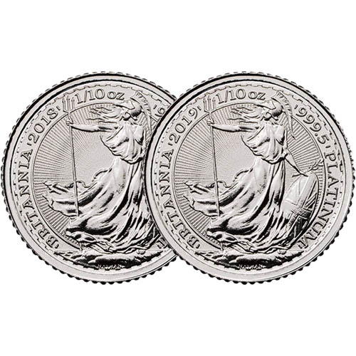 Buy 1/10 oz British Platinum Britannia Coin (Random Year