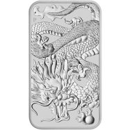 2022 1 oz Australian Rectangular Silver Dragon Coin (BU)