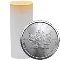 Buy 2022 1 oz Canadian Silver Maple Leaf Tube (25 Coins, BU