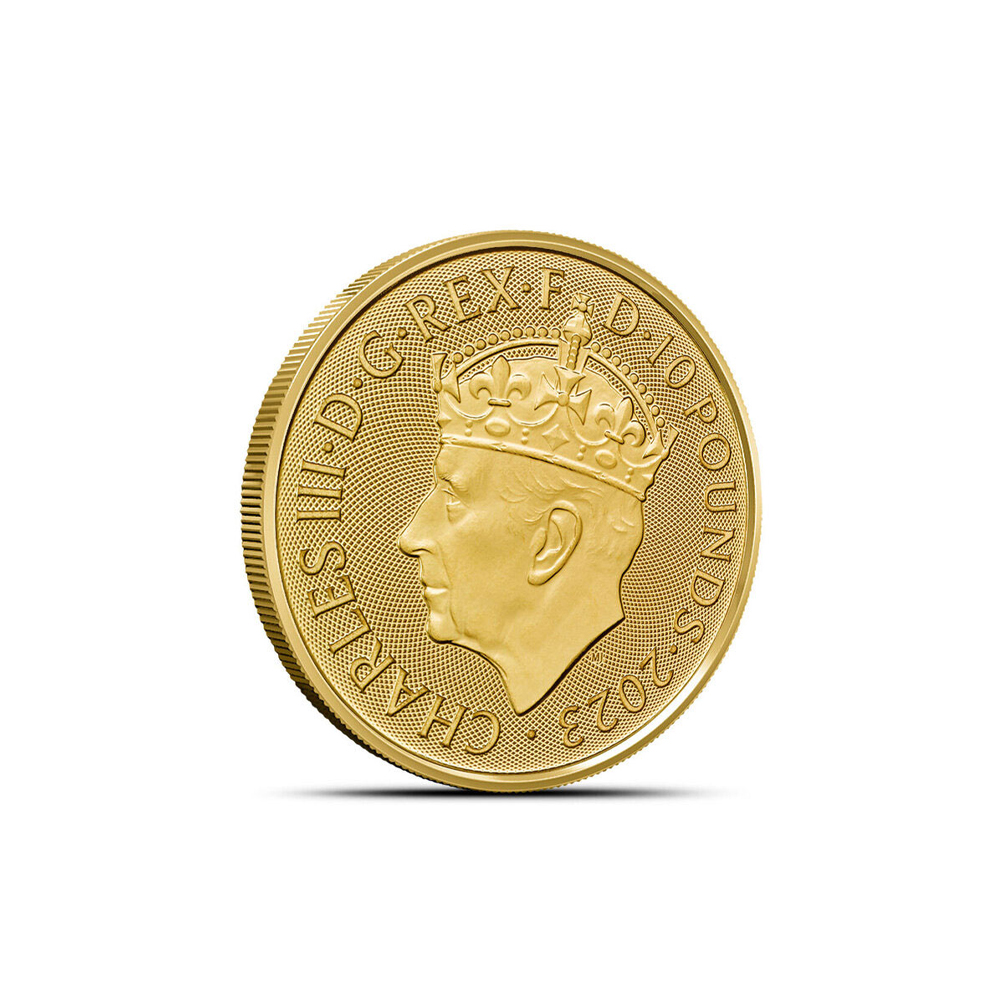 Buy 2023 1/10 oz British Gold Coronation of the King Coin (BU) | BullionMax  ™
