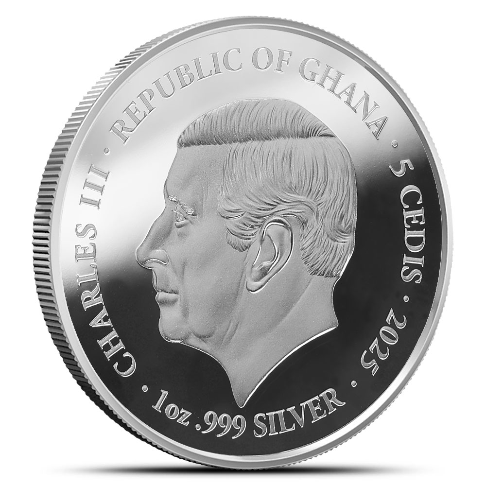 Buy 2025 1 oz Proof Colorized Republic of Ghana Silver James