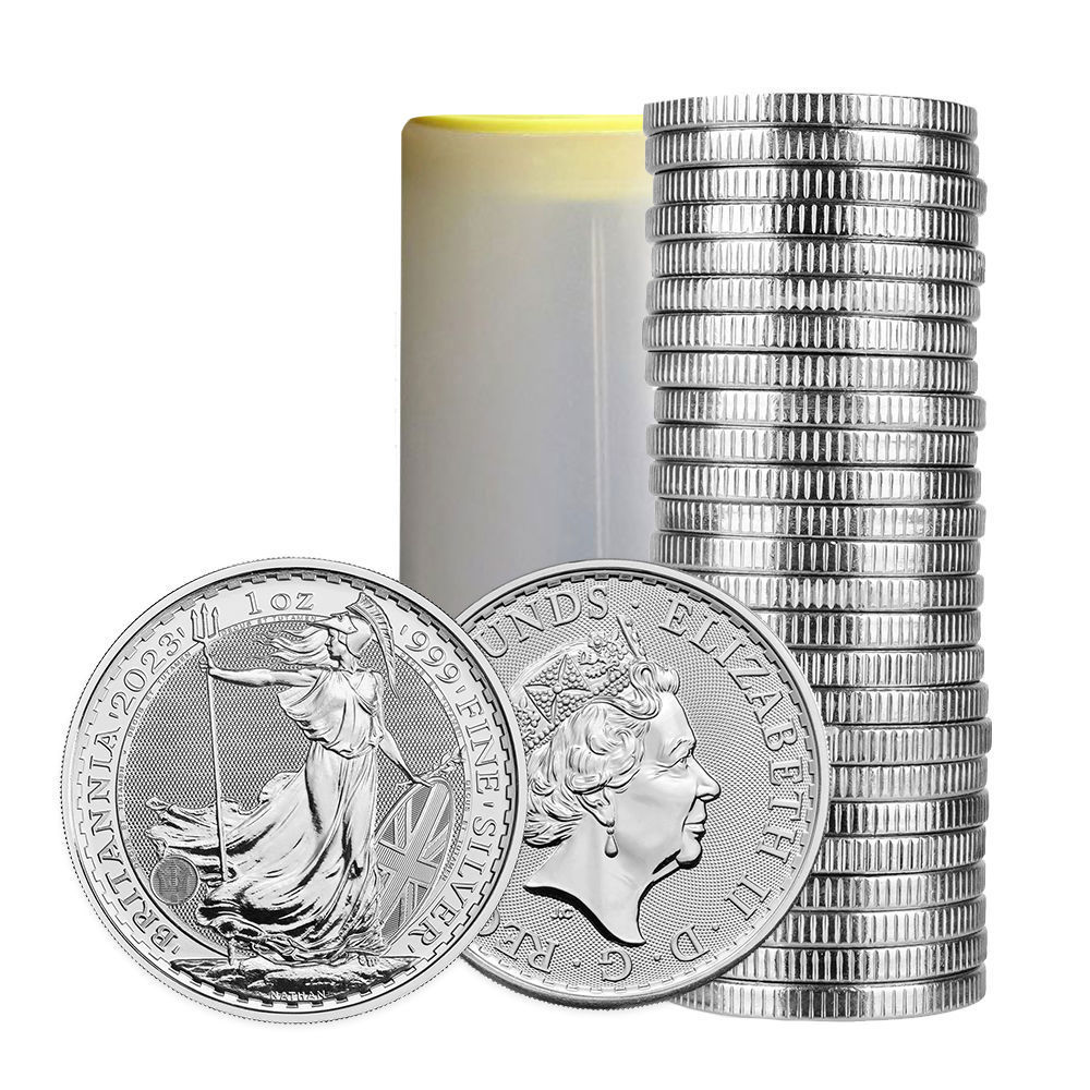 Buy 2023 1 oz British Britannia Silver Coin (BU) (Tube of 25 